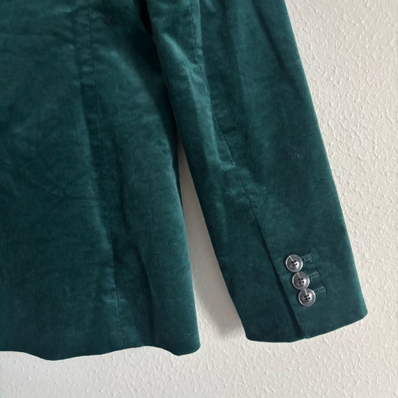J. Crew Women's Deep Green Velvet Blazer - Picture 5 of 10
